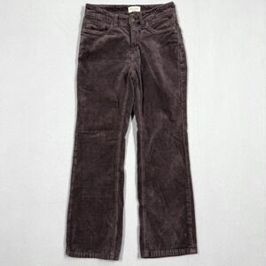 Pilcro Anthropologie Pants Womens 27 The‎ Yaya Corduroy Crop Flare Stretch Brown